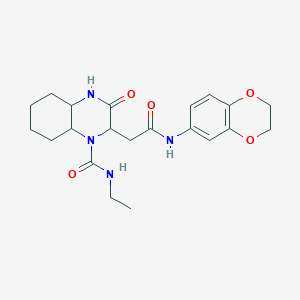 2-[2-(2,3-dihydro-1,4-benzodioxin-6-ylamino)-2-oxoethyl]-N-ethyl-3-oxooctahydroquinoxaline-1(2H)-carboxamide - 