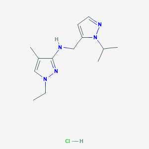1-ethyl-N-[(1-isopropyl-1H-pyrazol-5-yl)methyl]-4-methyl-1H-pyrazol-3-amine - 