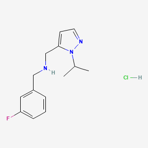 1-(3-fluorophenyl)-N-[(1-isopropyl-1H-pyrazol-5-yl)methyl]methanamine - 