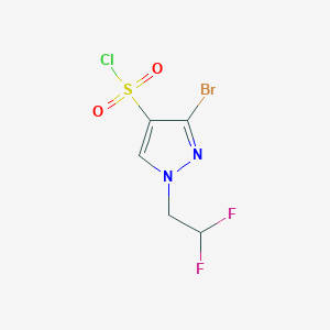 3-Bromo-1-(2,2-difluoroethyl)-1H-pyrazole-4-sulfonyl chloride - 