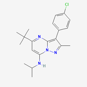 5-tert-butyl-3-(4-chlorophenyl)-2-methyl-N-(propan-2-yl)pyrazolo[1,5-a]pyrimidin-7-amine - 