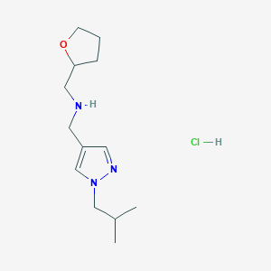 1-(1-isobutyl-1H-pyrazol-4-yl)-N-(tetrahydrofuran-2-ylmethyl)methanamine - 
