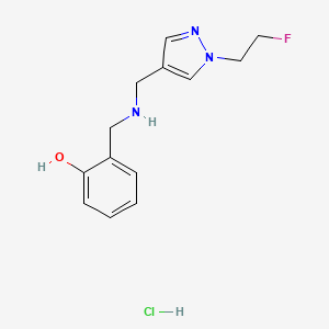 2-[[[1-(2-Fluoroethyl)pyrazol-4-yl]methylamino]methyl]phenol;hydrochloride - 