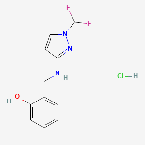 2-[[[1-(Difluoromethyl)pyrazol-3-yl]amino]methyl]phenol;hydrochloride - 