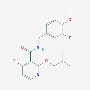 3-Pyridinecarboxamide, 4-chloro-N-[(3-fluoro-4-methoxyphenyl)methyl]-2-(2-methylpropoxy)- - 