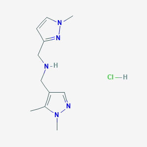 1-(1,5-dimethyl-1H-pyrazol-4-yl)-N-[(1-methyl-1H-pyrazol-3-yl)methyl]methanamine - 