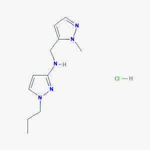 N-[(2-methylpyrazol-3-yl)methyl]-1-propylpyrazol-3-amine;hydrochloride - 