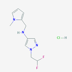 1-(2,2-difluoroethyl)-N-[(1-methylpyrrol-2-yl)methyl]pyrazol-4-amine;hydrochloride - 