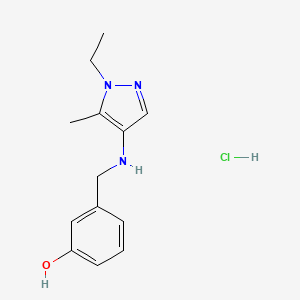 3-[[(1-Ethyl-5-methylpyrazol-4-yl)amino]methyl]phenol;hydrochloride - 
