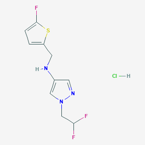 1-(2,2-difluoroethyl)-N-[(5-fluoro-2-thienyl)methyl]-1H-pyrazol-4-amine - 