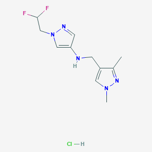 1-(2,2-difluoroethyl)-N-[(1,3-dimethylpyrazol-4-yl)methyl]pyrazol-4-amine;hydrochloride - 