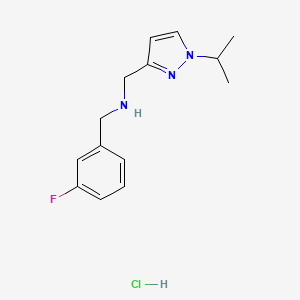 1-(3-fluorophenyl)-N-[(1-isopropyl-1H-pyrazol-3-yl)methyl]methanamine - 