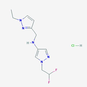 1-(2,2-difluoroethyl)-N-[(1-ethylpyrazol-3-yl)methyl]pyrazol-4-amine;hydrochloride - 