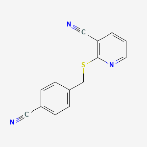 2-[(4-Cyanobenzyl)sulfanyl]pyridine-3-carbonitrile - 