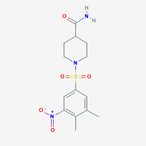 1-(3,4-Dimethyl-5-nitrobenzenesulfonyl)piperidine-4-carboxamide - 