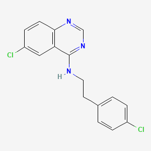 6-chloro-N-[2-(4-chlorophenyl)ethyl]quinazolin-4-amine - 
