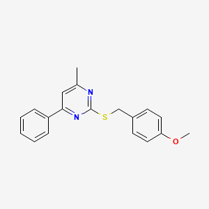 2-[(4-Methoxybenzyl)sulfanyl]-4-methyl-6-phenylpyrimidine - 