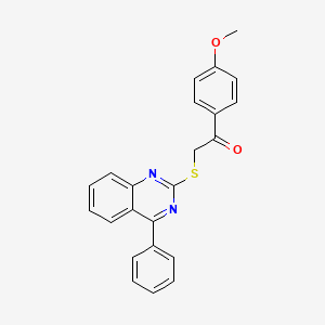 1-(4-Methoxyphenyl)-2-[(4-phenylquinazolin-2-yl)sulfanyl]ethanone - 