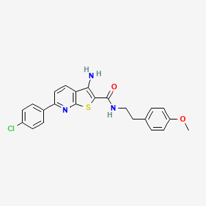 3-amino-6-(4-chlorophenyl)-N-[2-(4-methoxyphenyl)ethyl]thieno[2,3-b]pyridine-2-carboxamide - 