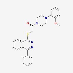 1-[4-(2-Methoxyphenyl)piperazin-1-yl]-2-[(4-phenylphthalazin-1-yl)sulfanyl]ethan-1-one - 
