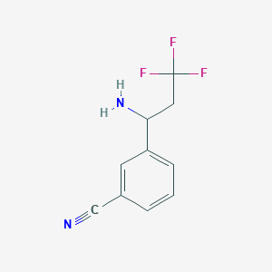 3-(1-Amino-3,3,3-trifluoropropyl)benzonitrile - 