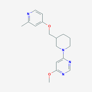 4-Methoxy-6-(3-{[(2-methylpyridin-4-yl)oxy]methyl}piperidin-1-yl)pyrimidine - 