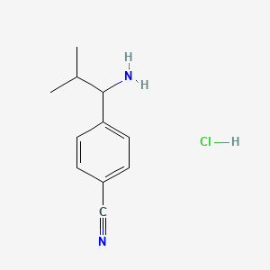 4-(1-Amino-2-methylpropyl)benzonitrile;hydrochloride - 