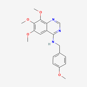 6,7,8-Trimethoxy-n-[(4-methoxyphenyl)methyl]-4-quinazolinamine - 