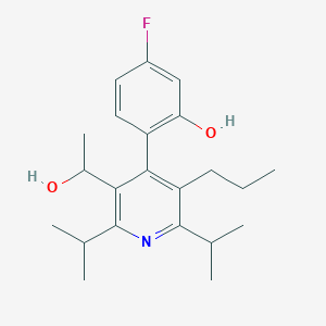 3-Pyridinemethanol, 4-(4-fluoro-2-hydroxyphenyl)-a-methyl-2,6-bis(1-methylethyl)-5-propyl-, (aR)- - 202917-18-8