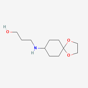 3-({1,4-Dioxaspiro[4.5]decan-8-yl}amino)propan-1-ol - 