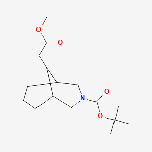3-Azabicyclo[3.3.1]nonane-9-acetic acid, 3-[(1,1-dimethylethoxy)carbonyl]-, methyl ester - 1198466-22-6