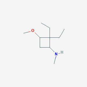 2,2-diethyl-3-methoxy-N-methylcyclobutan-1-amine - 