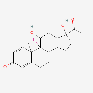 17-Acetyl-9-fluoro-11,17-dihydroxy-10,13-dimethyl-6,7,8,11,12,14,15,16-octahydrocyclopenta[a]phenanthren-3-one - 