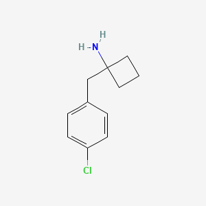 1-[(4-Chlorophenyl)methyl]cyclobutan-1-amine - 