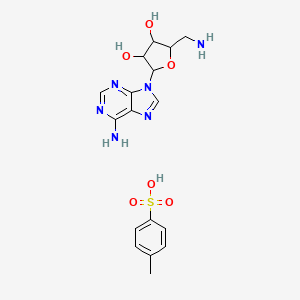 2-(Aminomethyl)-5-(6-aminopurin-9-yl)oxolane-3,4-diol;4-methylbenzenesulfonic acid - 