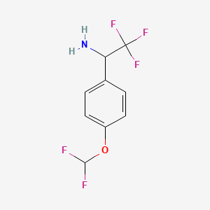 1-[4-(Difluoromethoxy)phenyl]-2,2,2-trifluoroethan-1-amine - 