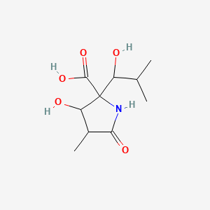 3-Hydroxy-2-(1-hydroxy-2-methylpropyl)-4-methyl-5-oxopyrrolidine-2-carboxylic acid - 
