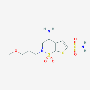 4-amino-2-(3-methoxypropyl)-3,4-dihydro-2H-thieno[3,2-e][1,2]thiazine-6-sulfonamide 1,1-dioxide - 