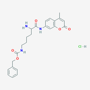 (S)-Benzyl (5-amino-6-((4-methyl-2-oxo-2H-chromen-7-yl)amino)-6-oxohexyl)carbamate hydrochloride - 
