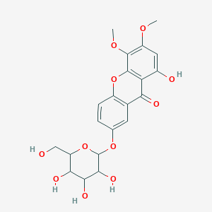 1-Hydroxy-3,4-dimethoxy-7-[3,4,5-trihydroxy-6-(hydroxymethyl)oxan-2-yl]oxyxanthen-9-one - 