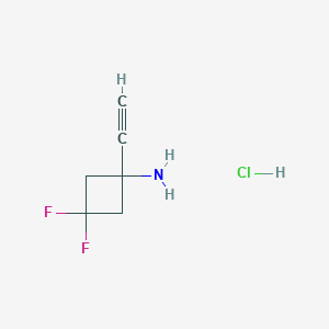 1-Ethynyl-3,3-difluoro-cyclobutanamine;hydrochloride - 