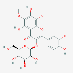 4H-1-Benzopyran-4-one, 3-(beta-D-glucopyranosyloxy)-5,7-dihydroxy-2-(4-hydroxy-3-methoxyphenyl)-6,8-dimethoxy- - 77133-42-7
