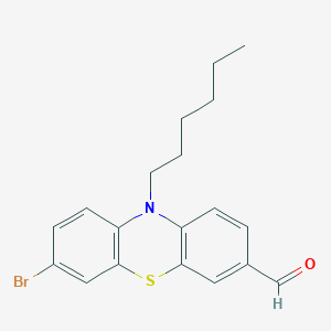 10H-Phenothiazine-3-carboxaldehyde, 7-bromo-10-hexyl- - 312924-97-3