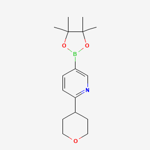6-(Tetrahydropyran-4-yl)pyridine-3-boronic acid pinacol ester - 