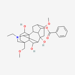 [11-Ethyl-8,16,18-trihydroxy-6-methoxy-13-(methoxymethyl)-11-azahexacyclo[7.7.2.12,5.01,10.03,8.013,17]nonadecan-4-yl] benzoate - 