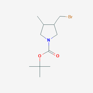 rac-tert-butyl (3R,4R)-3-(bromomethyl)-4-methylpyrrolidine-1-carboxylate, trans - 