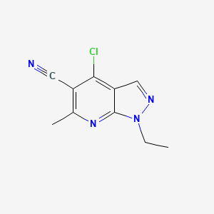 4-chloro-1-ethyl-6-methyl-1H-pyrazolo[3,4-b]pyridine-5-carbonitrile - 