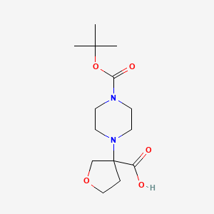 3-{4-[(Tert-butoxy)carbonyl]piperazin-1-yl}oxolane-3-carboxylic acid - 