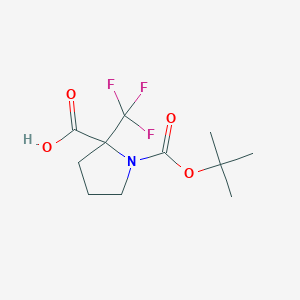 1-[(tert-Butoxy)carbonyl]-2-(trifluoromethyl)pyrrolidine-2-carboxylic acid - 1211531-12-2