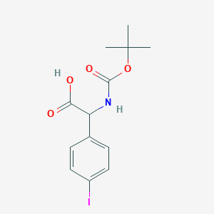[(Tert-butoxycarbonyl)amino](4-iodophenyl)acetic acid - 